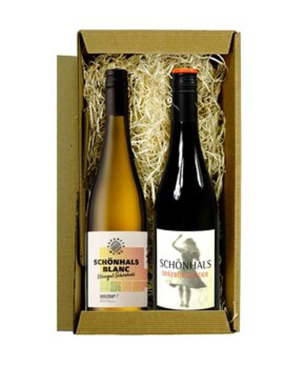 Produktfoto zu Wein Geschenkset Zukunftswein blanc _ Spätburgunder Schönhals