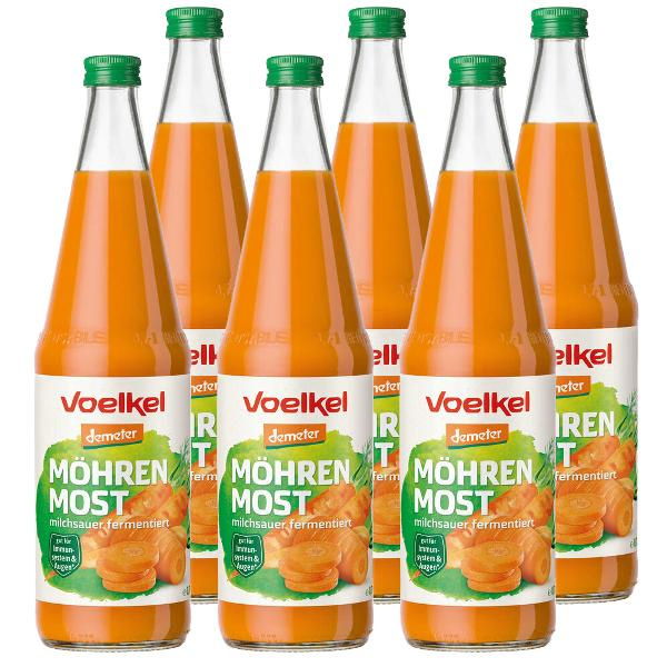 Produktfoto zu Kiste Möhren - Most milchsauer 6x0,7L