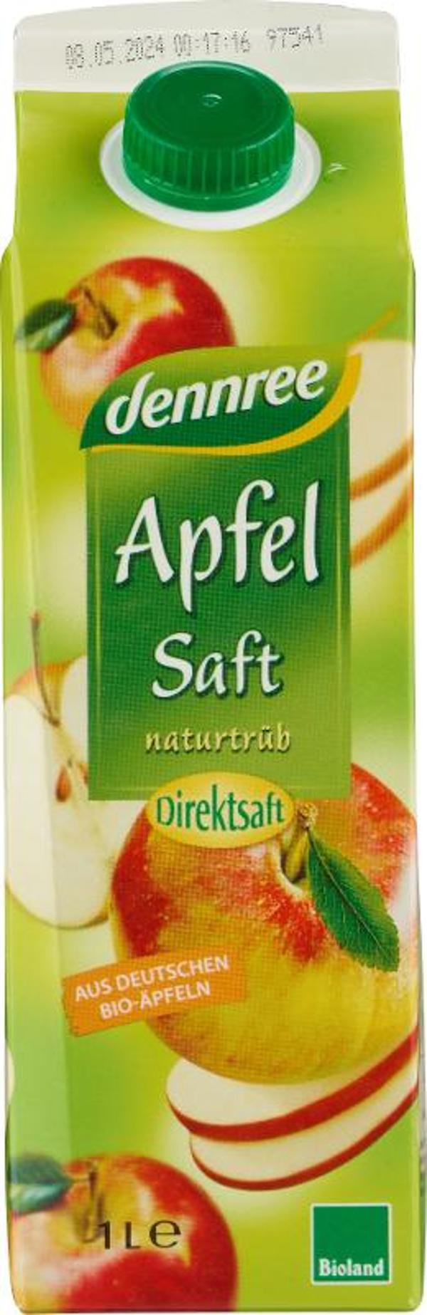 Produktfoto zu dennree Apfelsaft naturtrüb 1L