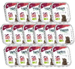 Produktfoto zu Yarrah Katzen Chunks Huhn und Rind 16x100g