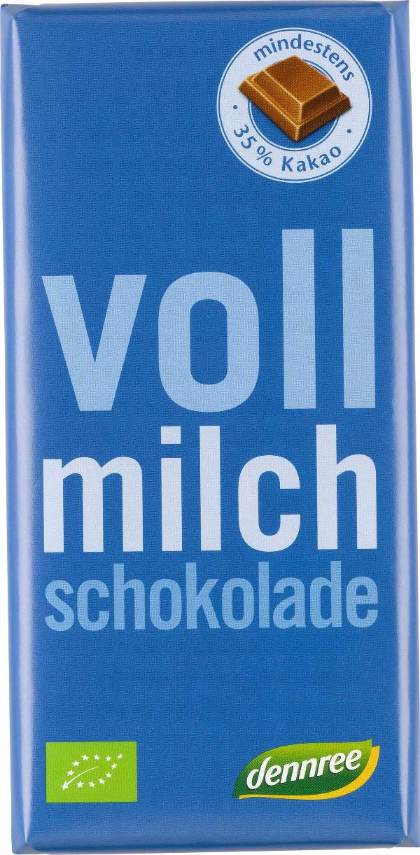 Produktfoto zu dennree Vollmilchschokolade 100g