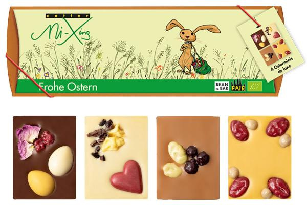 Produktfoto zu Zotter 4 Osterminis de Luxe 100g