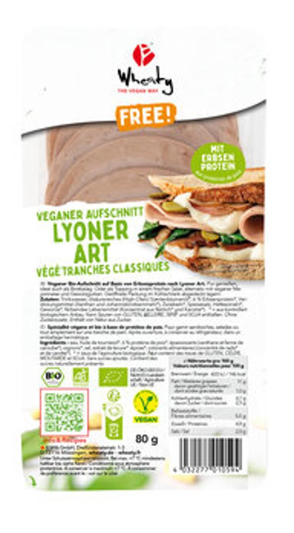 Produktfoto zu Wheaty Aufschnitt Lyoner Art 80g