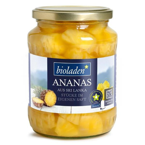 Produktfoto zu Bioladen* Ananas Stücke 720ml