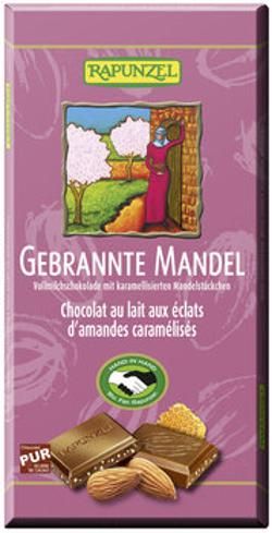 Produktfoto zu Rapunzel Vollmilch Schokolade gebrannte Mandel 100g