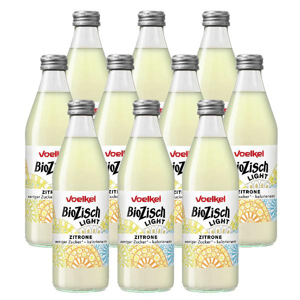 Produktfoto zu Kiste  Voelkel BioZisch light Zitrone naturtrüb 12x0,33L