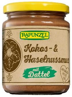 Produktfoto zu Rapunzel Kokos- & Haselnussmus mit Datteln 250g