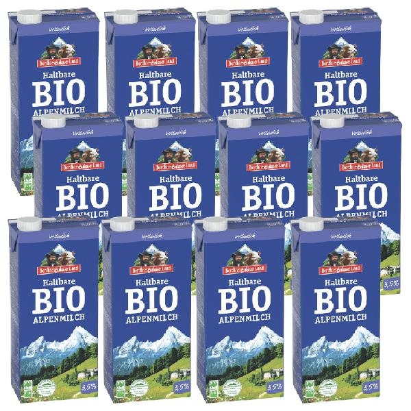 Produktfoto zu Berchtesgadener Land Großgebinde 12*1 l 3,5% H-Vollmilch-Tüte