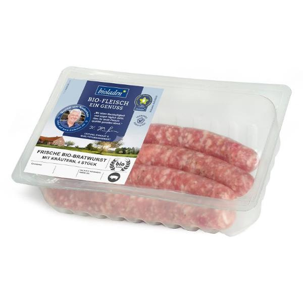 Produktfoto zu Bioladen* Frische Bratwurst mit Kräutern 4Stück ca. 300g