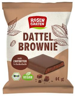 Produktfoto zu Rosengarten Zartbitter Dattel Brownie 40g