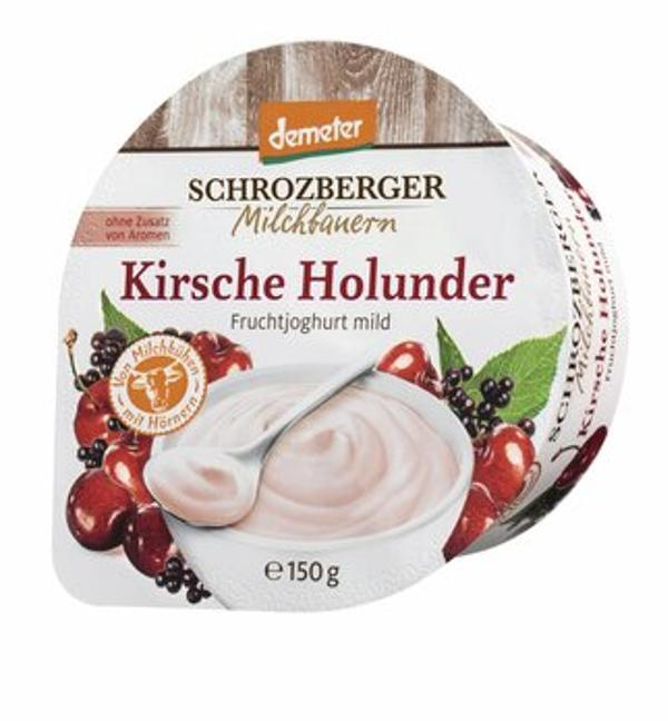 Produktfoto zu Schrozberger Joghurt Kirsche Holunder 3,5% 150g