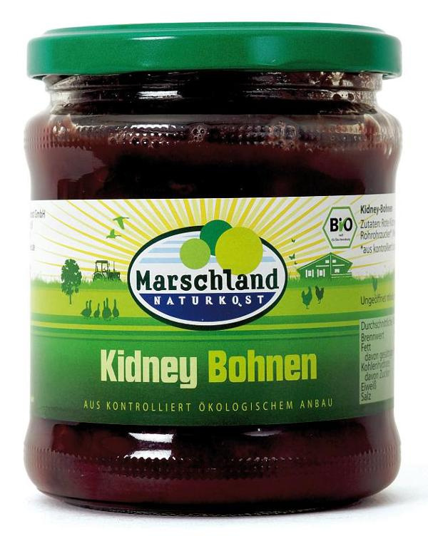 Produktfoto zu Marschland Kidneybohnen im Glas 330ml