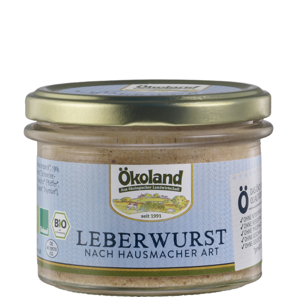 Produktfoto zu Ökoland Leberwurst Schwein 160g Glas