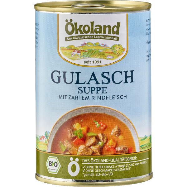 Produktfoto zu Ökoland Gulaschsuppe 400g