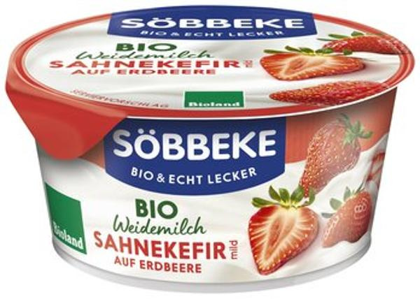 Produktfoto zu Söbbeke Weidemilch Sahne Kefir Erdbeere 10% 150g