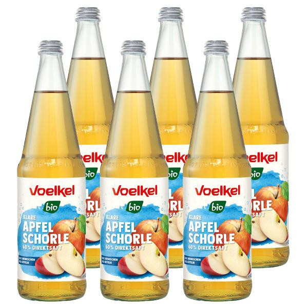 Produktfoto zu Kiste Voelkel Apfel-Schorle 6x0,7L