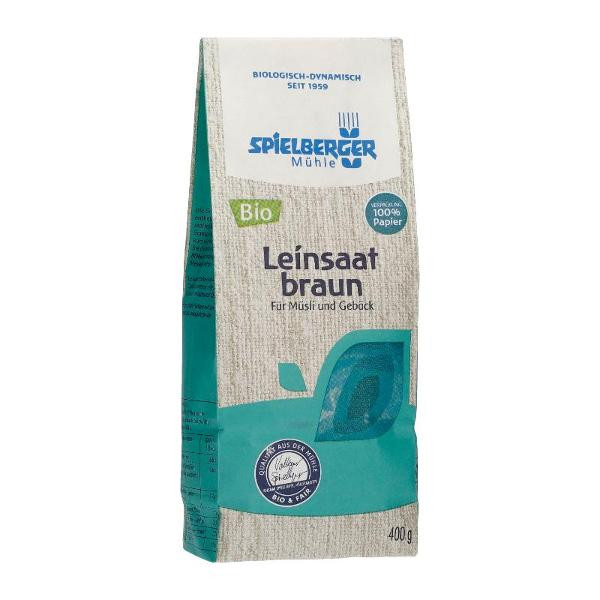 Produktfoto zu Spielberger Mühle Leinsaat braun 400g