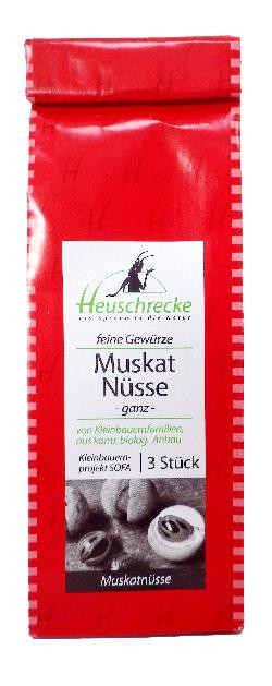 Produktfoto zu Heuschrecke  Muskatnuss 3 Stück