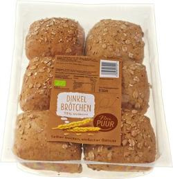 Produktfoto zu Nur Puur Dinkel Brötchen 73% Vollkorn 6 Stück