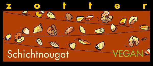 Produktfoto zu Zotter Schichtnougat vegan 70g