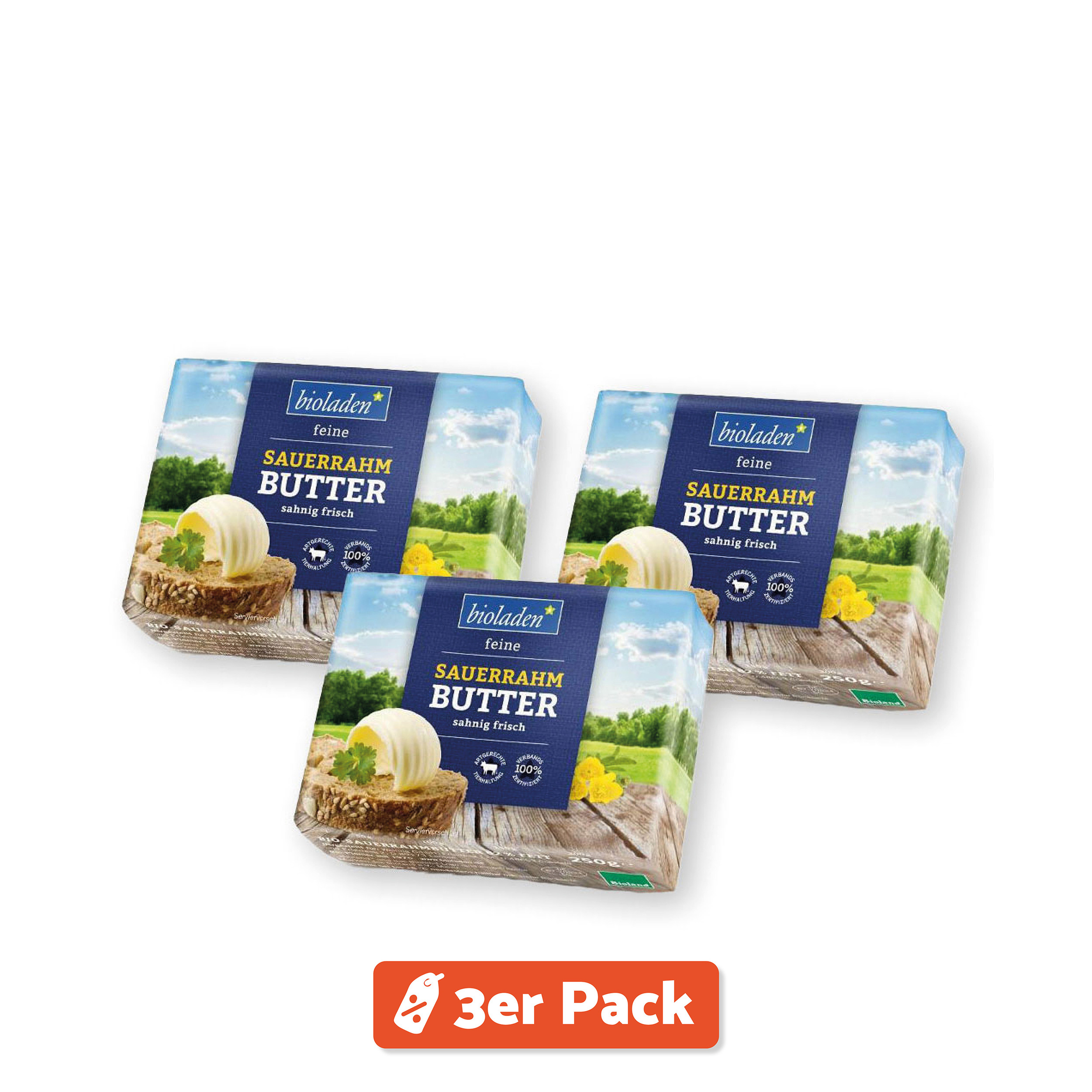 3er Pack Bioladen* Butter Sauerrahm 250g