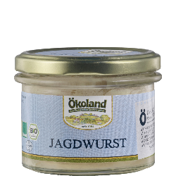 Produktfoto zu Ökoland Jagdwurst 160g Glas