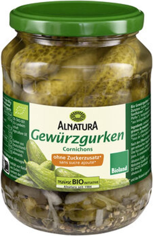 Produktfoto zu Alnatura Gewürzgurken ungesüßt 670g