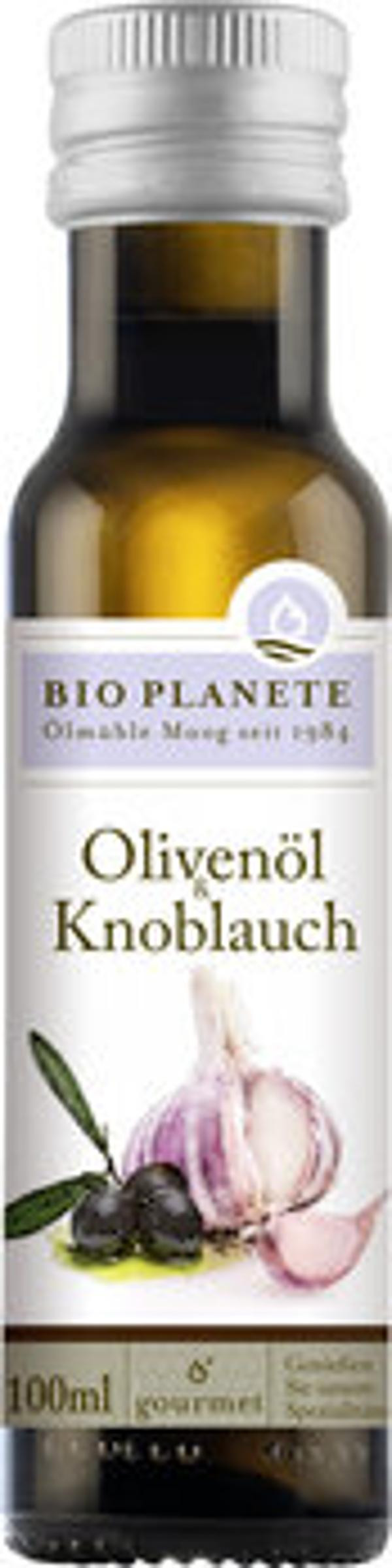 Produktfoto zu Bio Planéte Olivenöl mit Knoblauch 100ml