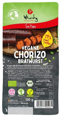 Produktfoto zu Wheaty Chorizo Bratwurst 130g